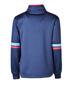 Qtr Zip top with contrast panels on sleeve with concealed zip