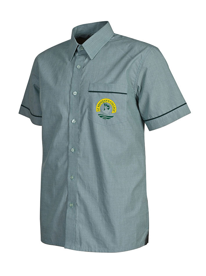 SS end on end Shirt with Contrast flat piping
