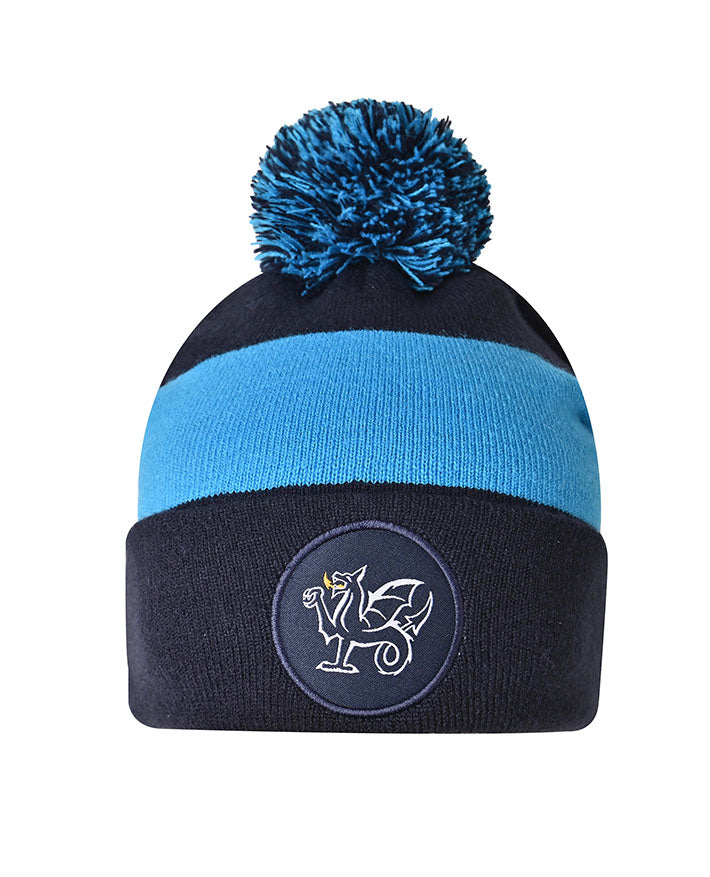 Circular Custom Jacquard Beanie with Pom Pom