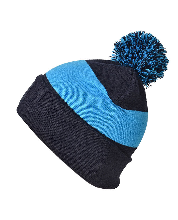 Circular Custom Jacquard Beanie with Pom Pom