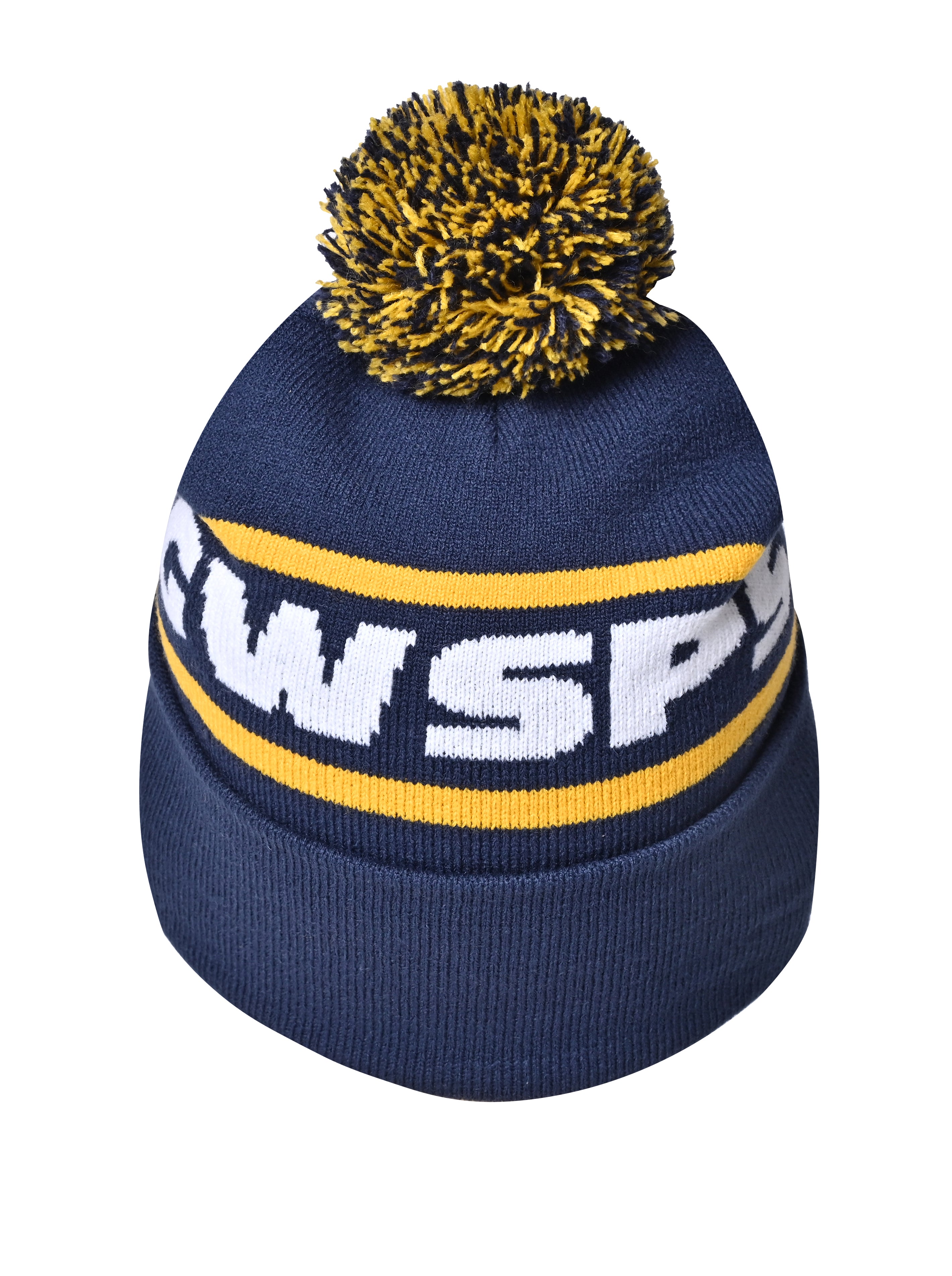Circular Custom Jacquard Beanie with Pom Pom