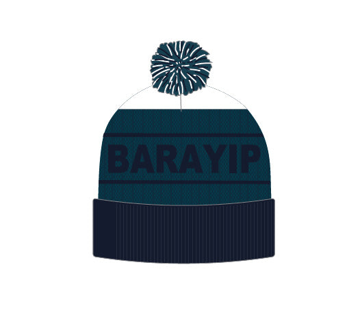 Jacquard Beanie w Pom Pom