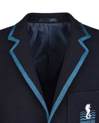 Unisex Flannel Blazer with Braid around Edge