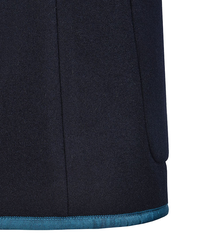 Unisex Flannel Blazer with Braid around Edge
