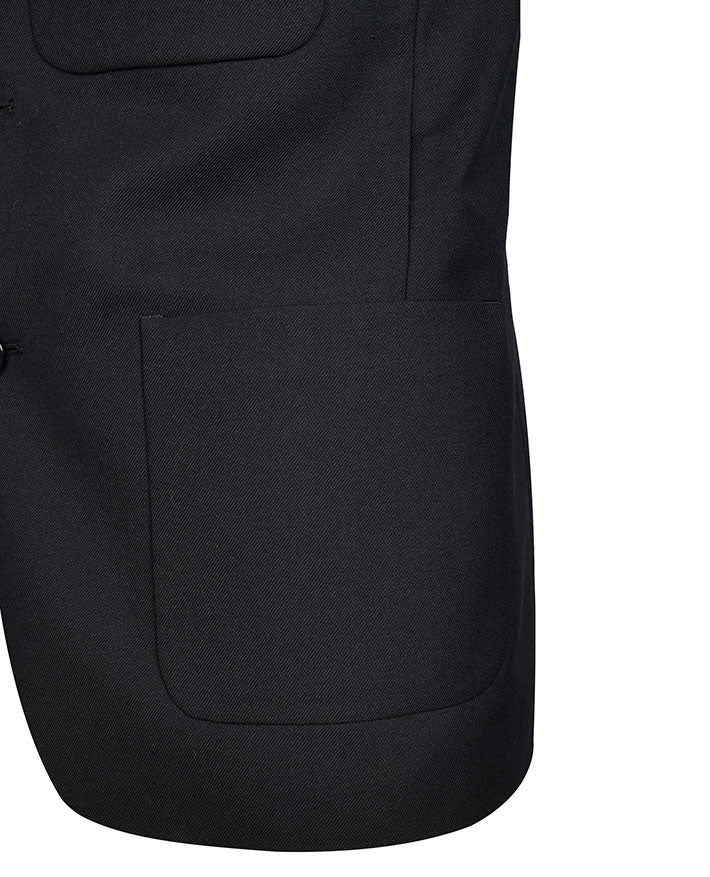 Unisex Twill Blazer with Chest Pocket Braid