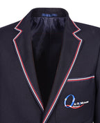 Unisex Twill Blazer with Braided collar Lapel and chest pocket