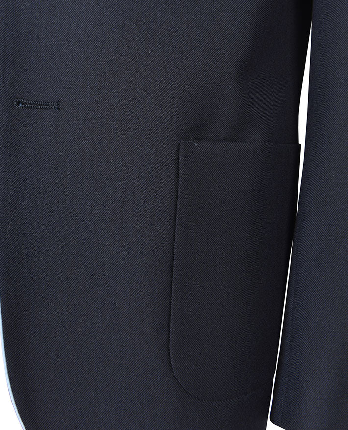 Blazer with Braid Around Outer Edge