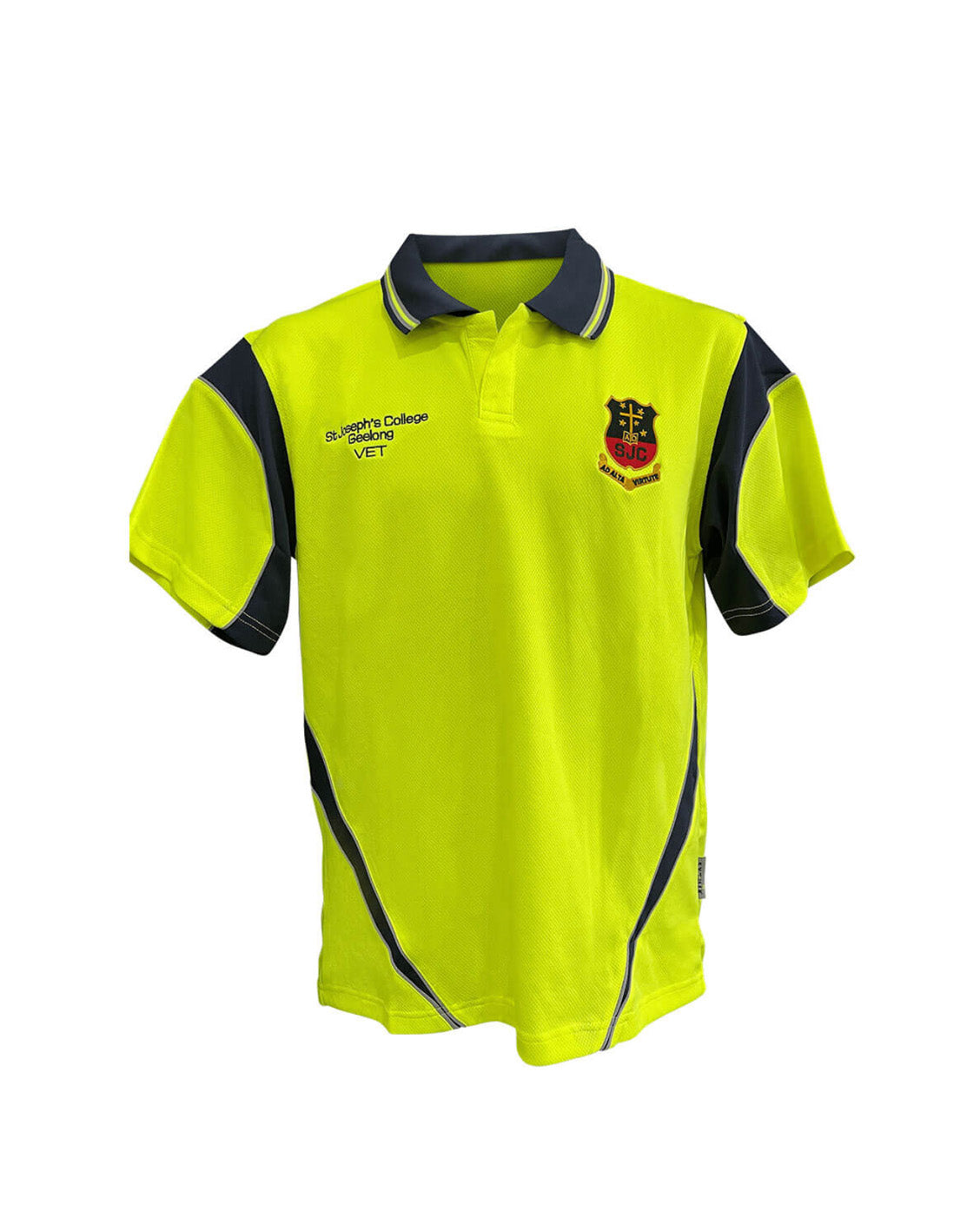 SS Pique Polo with contrast inserts,plain collar