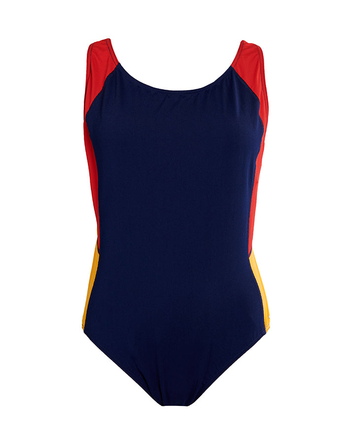Swim Togs - Navy/Red/Yellow