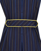 Summer Dress-Contrast Collar & Cuffs