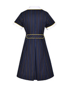 Summer Dress-Contrast Collar & Cuffs