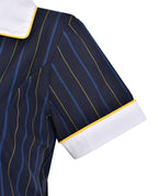 Summer Dress-Contrast Collar & Cuffs
