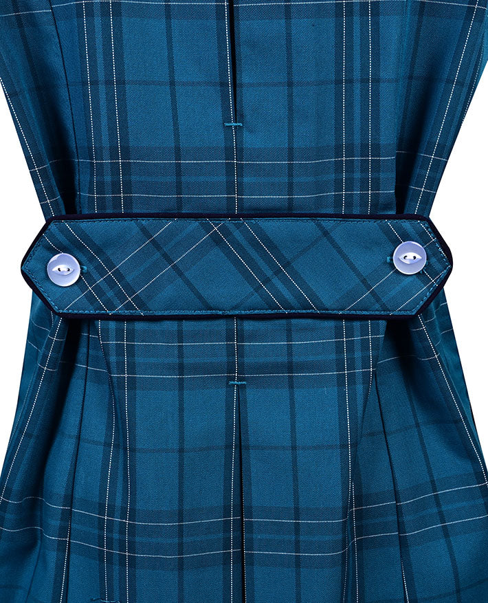 Summer Dress-Contrast Collar & Cuffs
