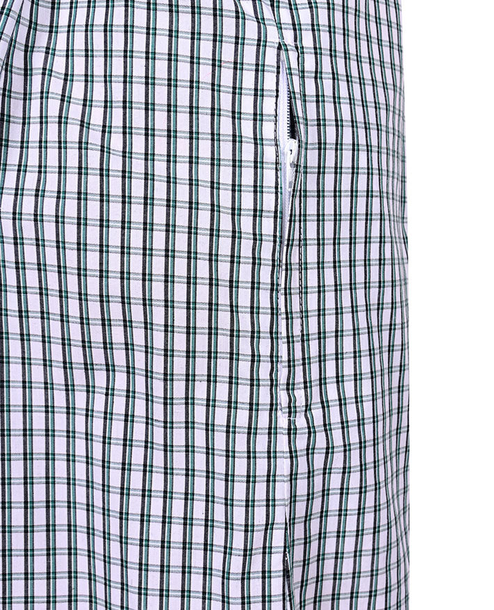 Summer Dress w self-cuff, collar and piping