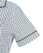 Summer Dress w self-cuff, collar and piping
