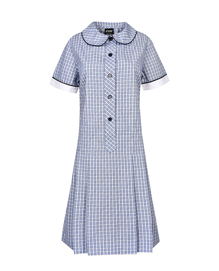 Summer Dress with self collar and contrast cuffs