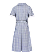 Summer Dress with self collar and contrast cuffs