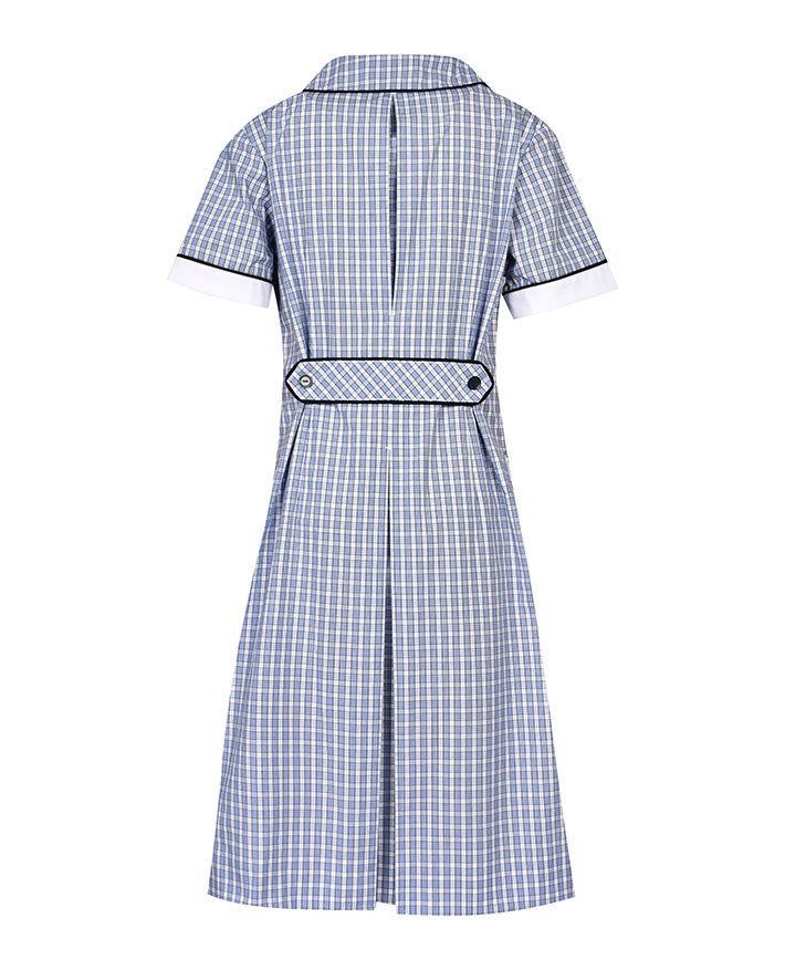 Summer Dress with self collar and contrast cuffs
