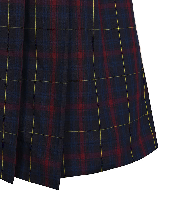 Summer Dress-Covered Placket with Contrast Collar&Cuffs
