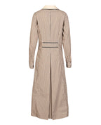 Long Length - princess line dress with Contrast Collar