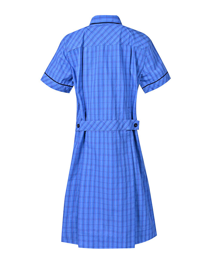 Summer dress with collar stand