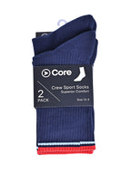 Stripped Crew socks-2 PACK