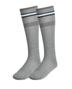 Wool Blend Knee Hi Socks with Stripes
