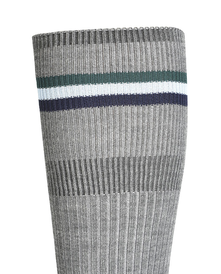 Wool Blend Knee Hi Socks with Stripes