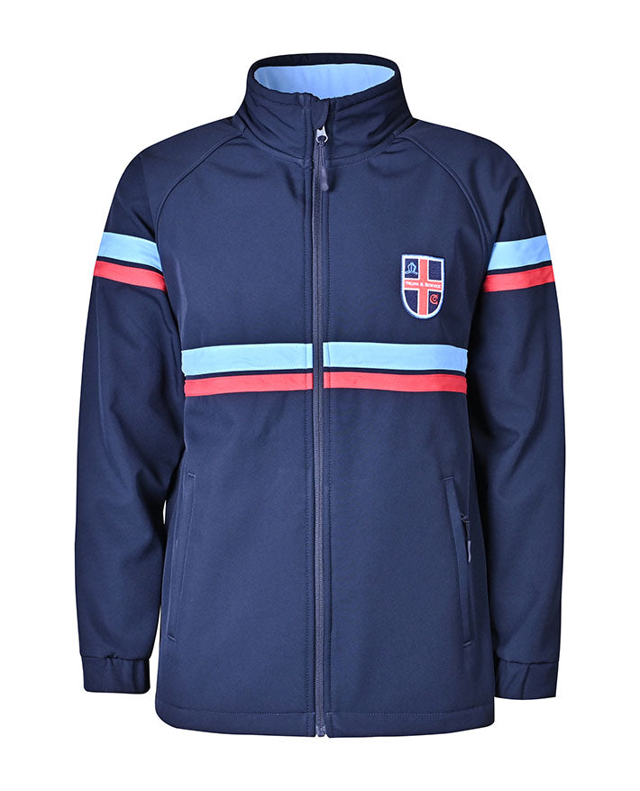 Softshell Jacket with contrast stripes, welt pockets