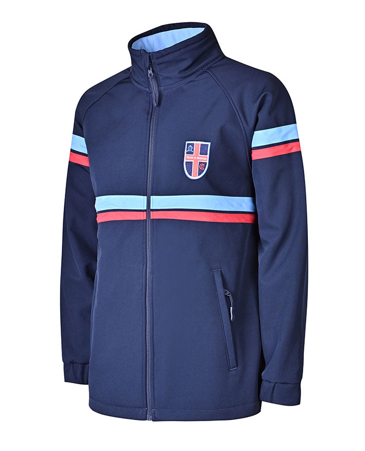 Softshell Jacket with contrast stripes, welt pockets