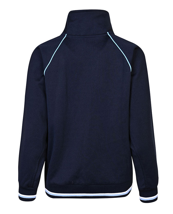 Tracksuit jacket with stripe rib and contrast piping