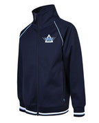 Tracksuit jacket with stripe rib and contrast piping