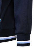 Tracksuit jacket with stripe rib and contrast piping