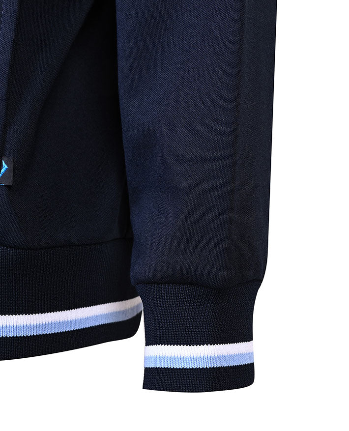 Tracksuit jacket with stripe rib and contrast piping