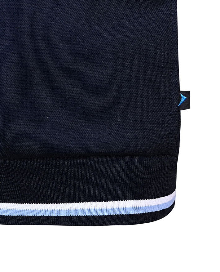 Tracksuit jacket with stripe rib and contrast piping
