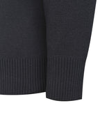 Poly Cotton Jumper with Stripe Bands for V-Neck Only