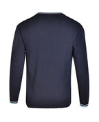 Poly Cotton Cardigan with Stripe Bands
