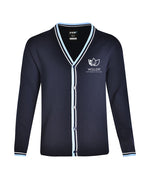 Poly Cotton Cardigan with Stripe Bands