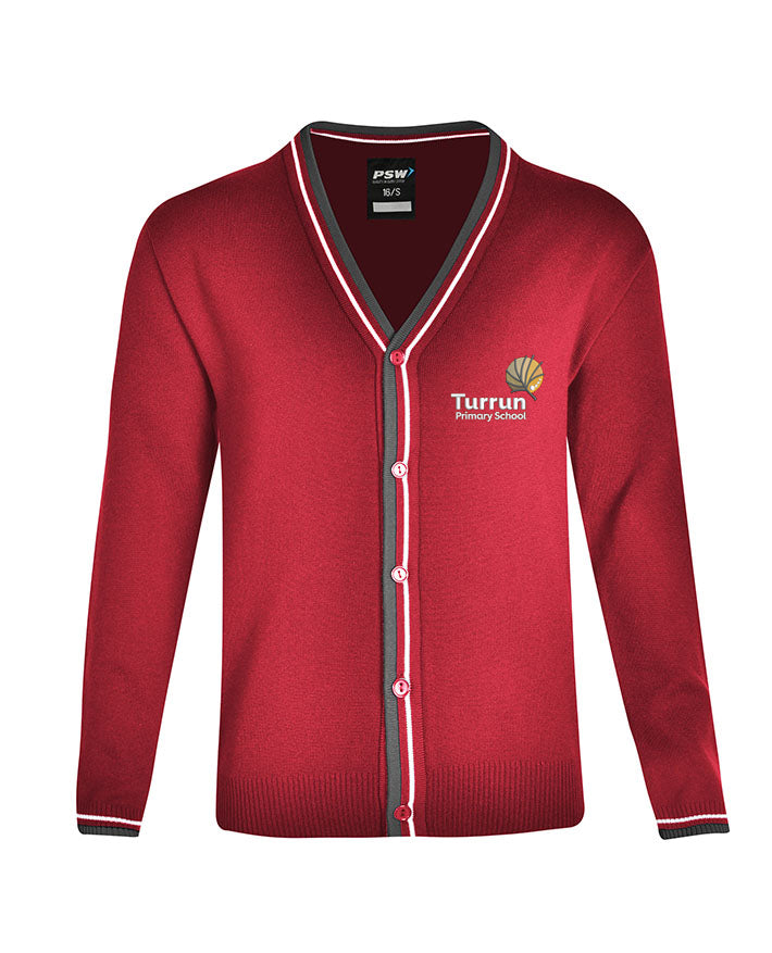 Poly Cotton Cardigan with Stripe Bands