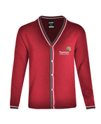Poly Cotton Cardigan with Stripe Bands