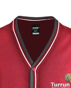 Poly Cotton Cardigan with Stripe Bands