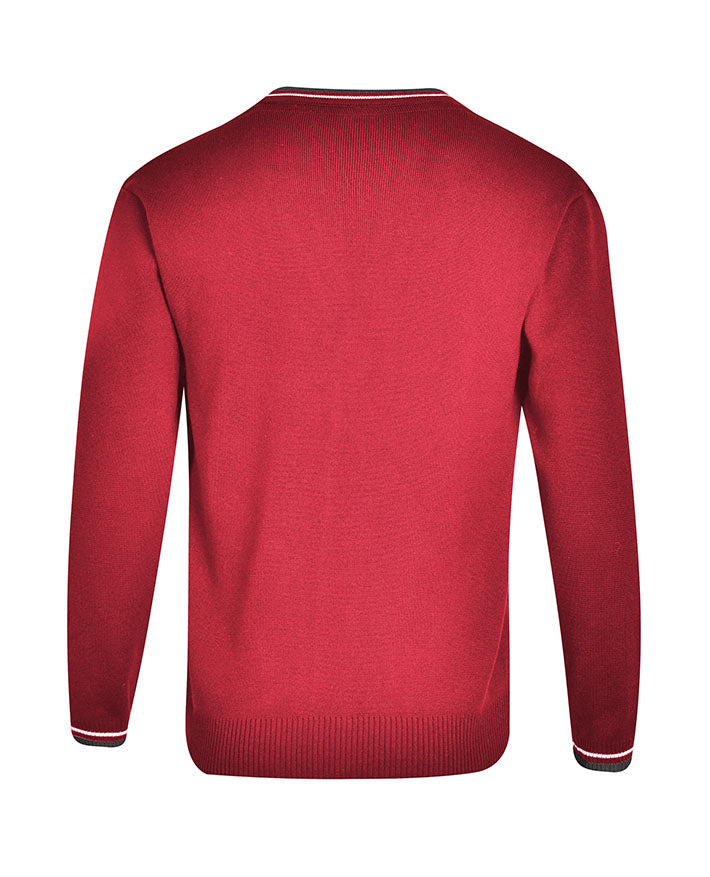 Poly Cotton Cardigan with Stripe Bands
