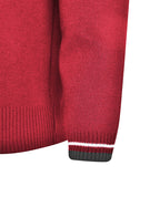 Poly Cotton Cardigan with Stripe Bands
