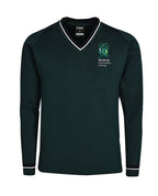 Poly cotton Jumper with Stripe Neck and Cuffs