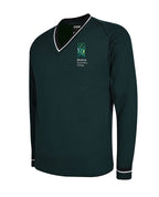 Poly cotton Jumper with Stripe Neck and Cuffs
