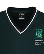 Poly cotton Jumper with Stripe Neck and Cuffs