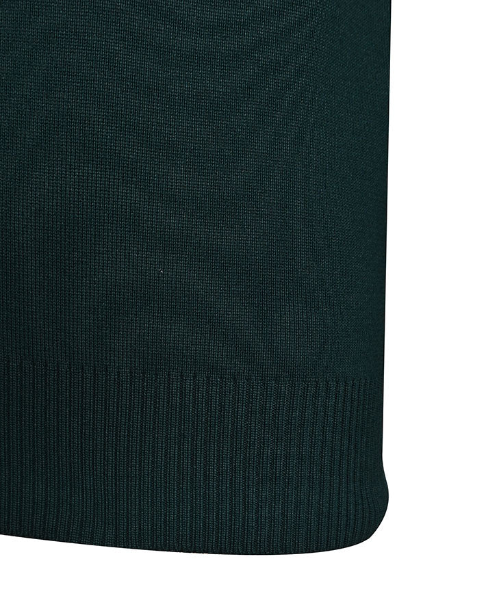 Poly cotton Jumper with Stripe Neck and Cuffs