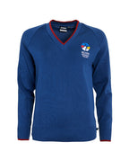 Poly/ Cotton Jumper with Tip Stripes on Neck & Cuffs