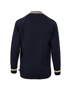 Jumper with stripe neck and cuff