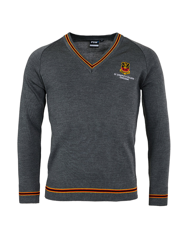 Wool Blend Jumper with 3 colour stripe